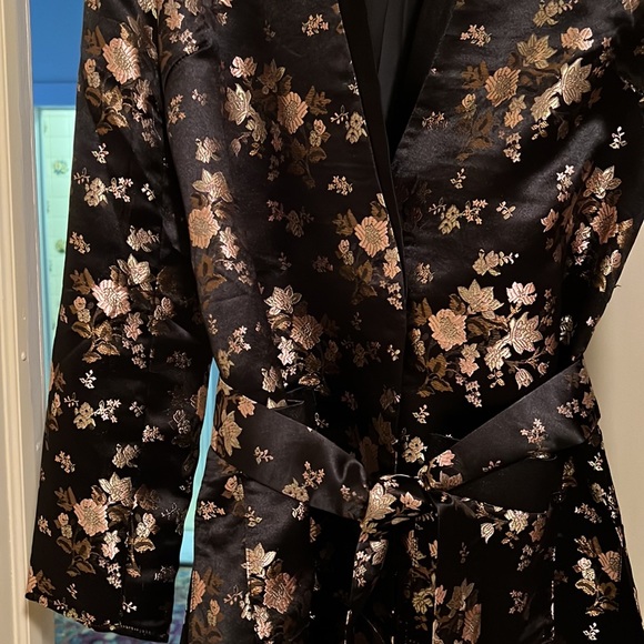 Black satin kimono jacket S - Picture 4 of 5